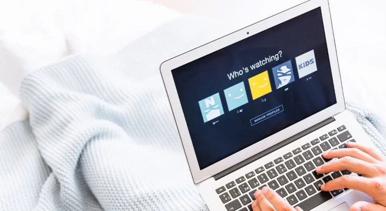 A person using video on demand app